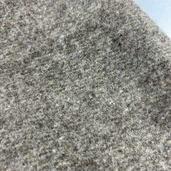 Vtg Brown Wool Poncho Crochet Collar Pom Poms Fringe One Size Possibly Handmade - Picture 4 of 9